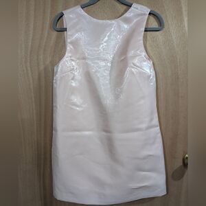 Elegant Cream Pink Sleeveless Dress 🩷